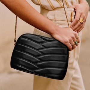 “SOLD” NOT FOR SALE SÉZANE sac victor noir lisse heritage crossbody purse